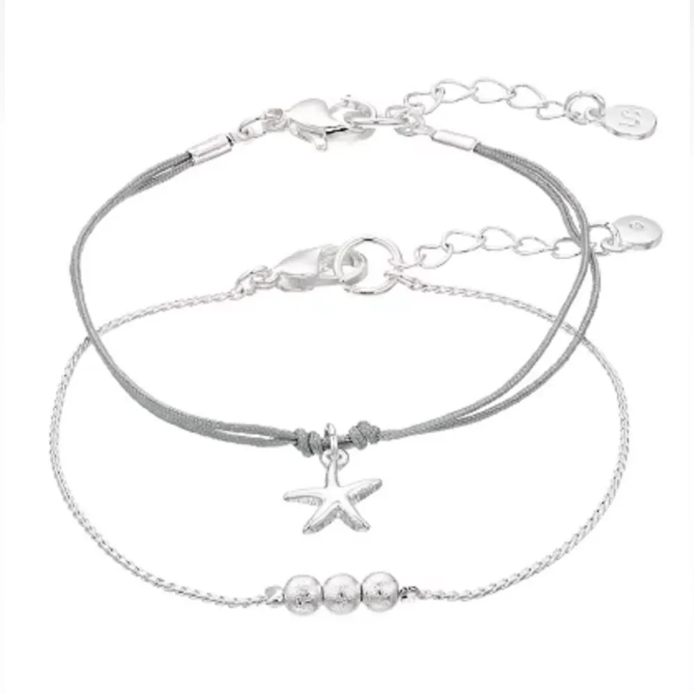 LC Lauren Conrad Set of 2 Starfish and Beaded Bracelets NWT